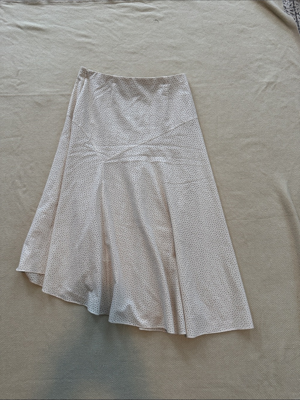 Theory Asymmetrical Cotton Eyelet Skirt Sz 6 Excellent Condition - Picture 7 of 12